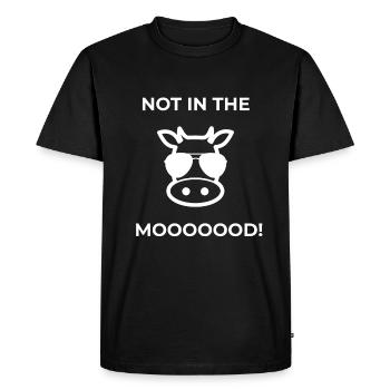 Vache Funny Funny énonciations - T-shirt Premium bio Homme - noir - Devant - Nico (187cm)