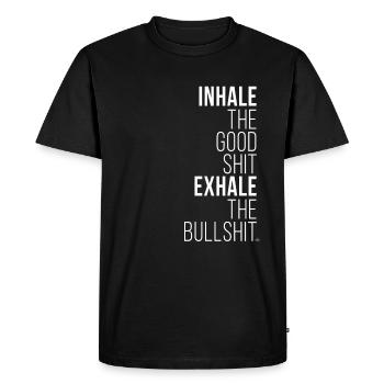 yoga - Men's Premium Organic T-Shirt - black - Front - Nico (187cm)