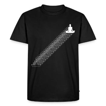 Yoga méditation - T-shirt Premium bio Homme - noir - Devant - Nico (187cm)