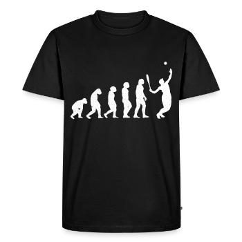 Tennis Tennis Player Tennis Court Evolution - Men's Premium Organic T-Shirt - black - Front - Nico (187cm)
