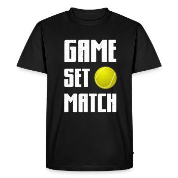 Tennis Tennis Tennis - T-shirt Premium bio Homme - noir - Devant - Nico (187cm)
