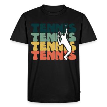 Tennis Tennis Tennis - T-shirt Premium bio Homme - noir - Devant - Nico (187cm)