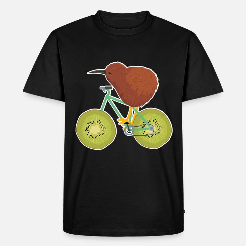 Kiwi - Männer Premium Bio T-Shirt - Schwarz