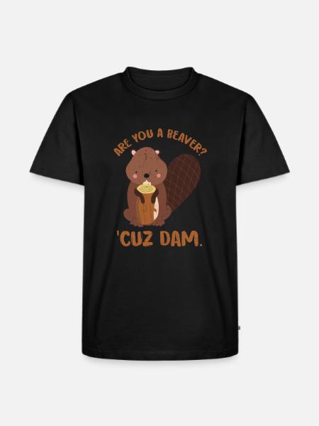 Biber Kanada Geschenk - Männer Premium Bio T-Shirt - Schwarz