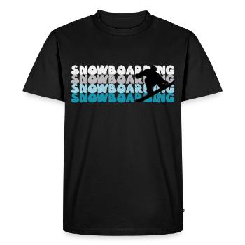 Snowboarding Snowboarding Snowboarding Snowboarder - Men's Premium Organic T-Shirt - black - Front - Nico (187cm)