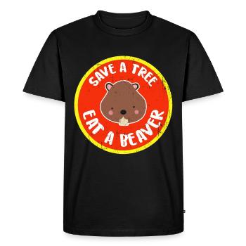 Bieber - Männer Premium Bio T-Shirt - Schwarz - Vorne - Nico (187cm)