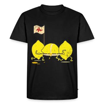 limonade - T-shirt Premium bio Homme - noir - Devant - Nico (187cm)