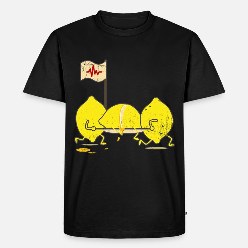 Limonade - Männer Premium Bio T-Shirt - Schwarz