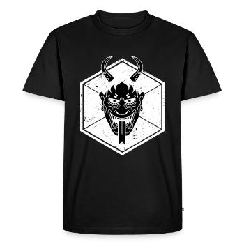 Devil Satan Tattoo Hexagon Swag Tattoo Gift - Men's Premium Organic T-Shirt - black - Front - Nico (187cm)