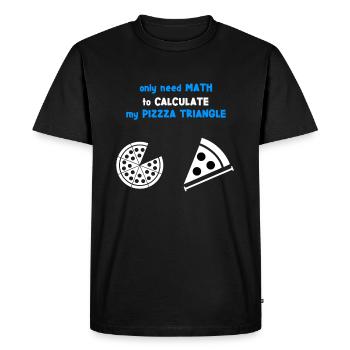 Math for Pizza Pizza Italian Pizza - Men's Premium Organic T-Shirt - black - Front - Nico (187cm)