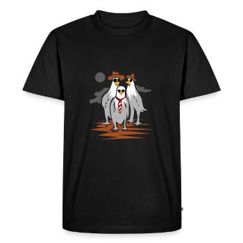 Aigle oiseaux boyband cadeau cool swag - T-shirt Premium bio Homme - noir - Devant - Nico (187cm)