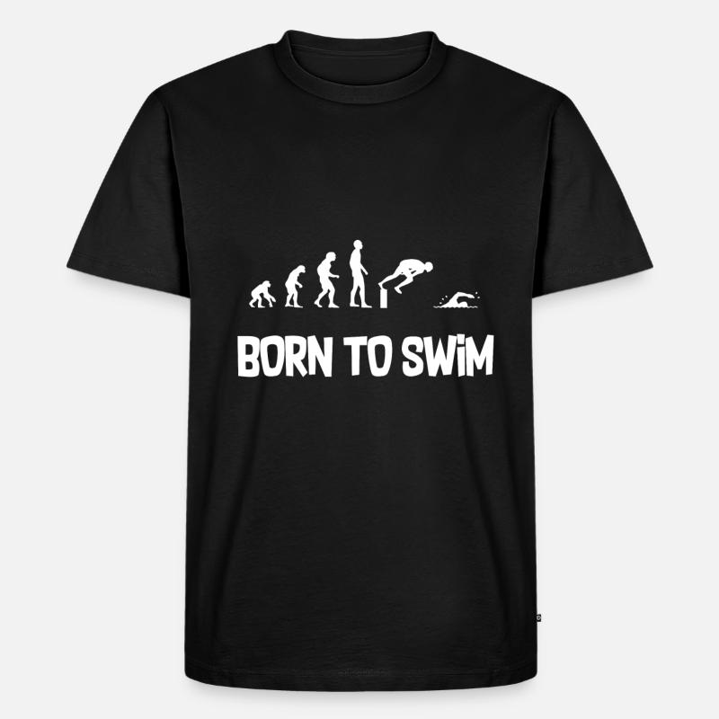 Evolution Tshirt Natation - T-shirt Premium bio Homme - noir