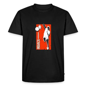 Idée cadeau de loisirs Indiaca - T-shirt Premium bio Homme - noir - Devant - Nico (187cm)