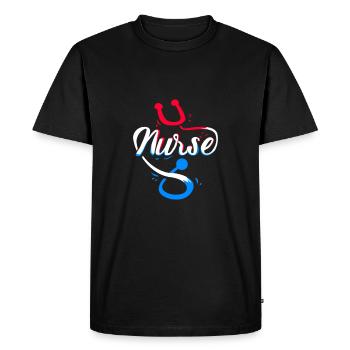 Nurse stethoscope job job gift - Men's Premium Organic T-Shirt - black - Front - Nico (187cm)