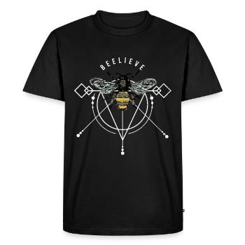 Idée cadeau de swag en nid d'abeille Bee wasp hornet - T-shirt Premium bio Homme - noir - Devant - Nico (187cm)