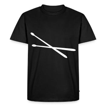 Drumsticks Schlagzeuger Geschenk Schlagzeug Band - Männer Premium Bio T-Shirt - Schwarz - Vorne - Nico (187cm)