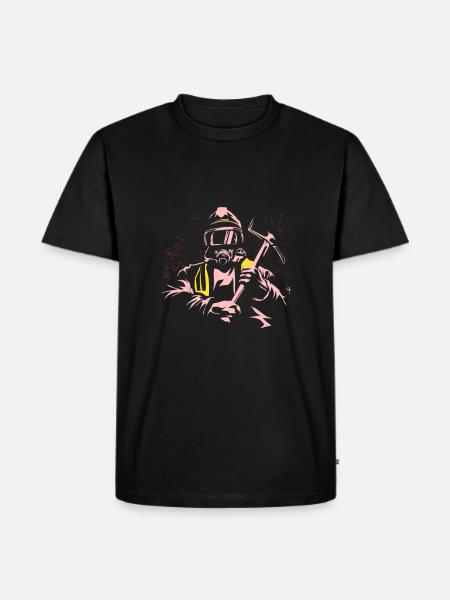firefighter - Men's Premium Organic T-Shirt - black