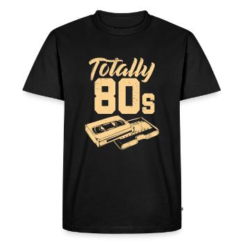 Totally 80s Vitage Retro Total 80 - T-shirt Premium bio Homme - noir - Devant - Nico (187cm)