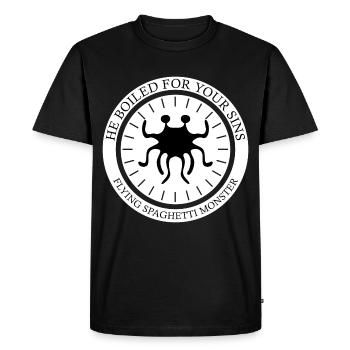 Spaghetti Food Pasta Pasta Cuisine Idée de cuisine - T-shirt Premium bio Homme - noir - Devant - Nico (187cm)