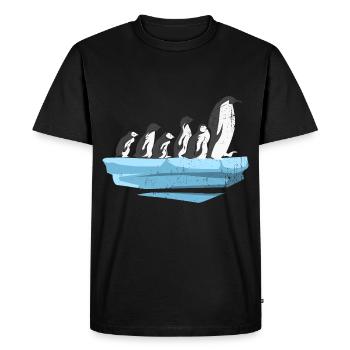 Penguins penguin penguin family gift - Men's Premium Organic T-Shirt - black - Front - Nico (187cm)