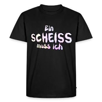A shit I must say funny - Men's Premium Organic T-Shirt - black - Front - Nico (187cm)