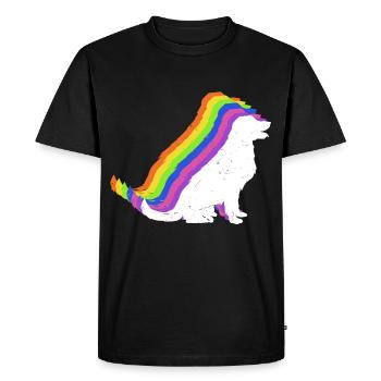 Labrador dog pet colorful four-legged master - Men's Premium Organic T-Shirt - black - Front - Nico (187cm)