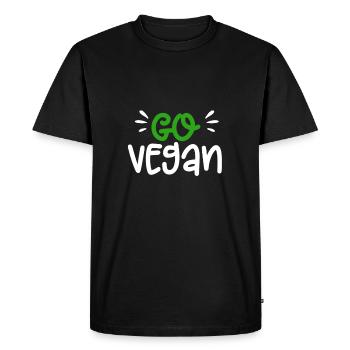 Vegan Go vegan - T-shirt Premium bio Homme - noir - Devant - Nico (187cm)