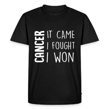 cancer j'ai gagné le cancer - T-shirt Premium bio Homme - noir - Devant - Nico (187cm)