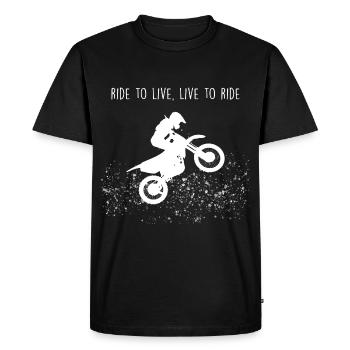 motocross - T-shirt Premium bio Homme - noir - Devant - Nico (187cm)