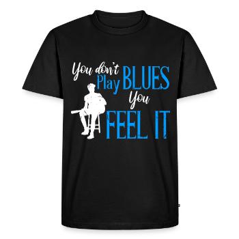 Blues guitariste guitare cadeau musique sentiment - T-shirt Premium bio Homme - noir - Devant - Nico (187cm)