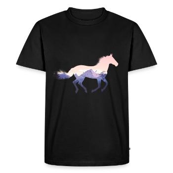 Cheval Sauvage Nature - T-shirt Premium bio Homme - noir - Devant - Nico (187cm)