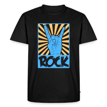 Musique rock rocker guitare - T-shirt Premium bio Homme - noir - Devant - Nico (187cm)
