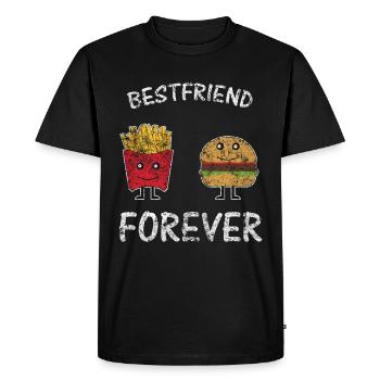 Meilleur repas des amis - T-shirt Premium bio Homme - noir - Devant - Nico (187cm)
