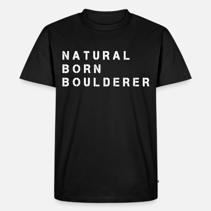 boulderer - Männer Premium Bio T-Shirt - Schwarz