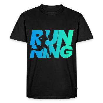 Running Jogger Gift Runner Jogging de sport - T-shirt Premium bio Homme - noir - Devant - Nico (187cm)