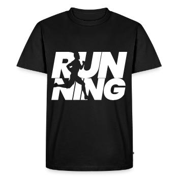 Coureur en cours d'exécution cadeau de jogging Jogger sport - T-shirt Premium bio Homme - noir - Devant - Nico (187cm)