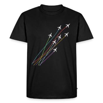 Escadron d'avion Formation Escadron Vol - T-shirt Premium bio Homme - noir - Devant - Nico (187cm)