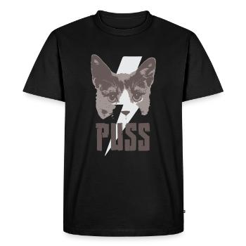 Cats portrait - Men's Premium Organic T-Shirt - black - Front - Nico (187cm)