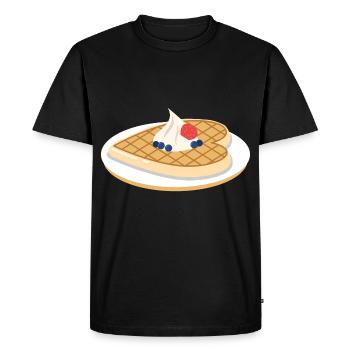 Gaufres petit déjeuner cadeau crème bonbons aux baies - T-shirt Premium bio Homme - noir - Devant - Nico (187cm)