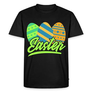 Pâques - T-shirt Premium bio Homme - noir - Devant - Nico (187cm)