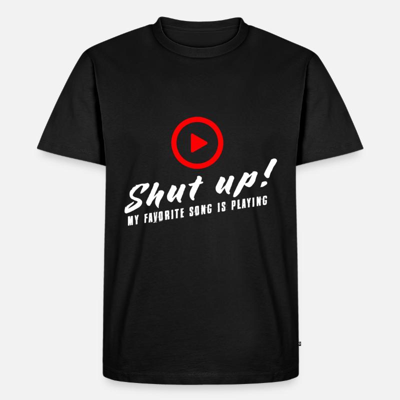 Musik Musiker Kopfhörer Geschenkidee - Männer Premium Bio T-Shirt - Schwarz
