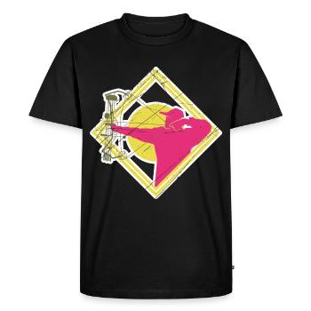 archer - T-shirt Premium bio Homme - noir - Devant - Nico (187cm)