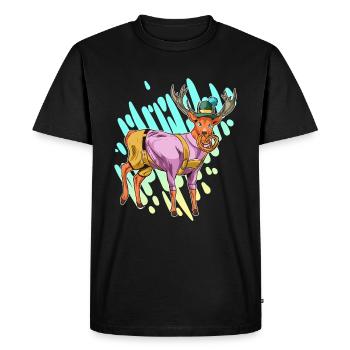 Bière Deer Bayern Lederhose Cadeau - T-shirt Premium bio Homme - noir - Devant - Nico (187cm)