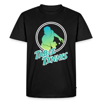 Table tennis - Men's Premium Organic T-Shirt - black - Front - Nico (187cm)