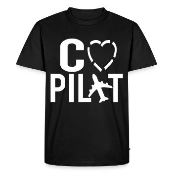 Co pilote pilote avion avion de la profession - T-shirt Premium bio Homme - noir - Devant - Nico (187cm)