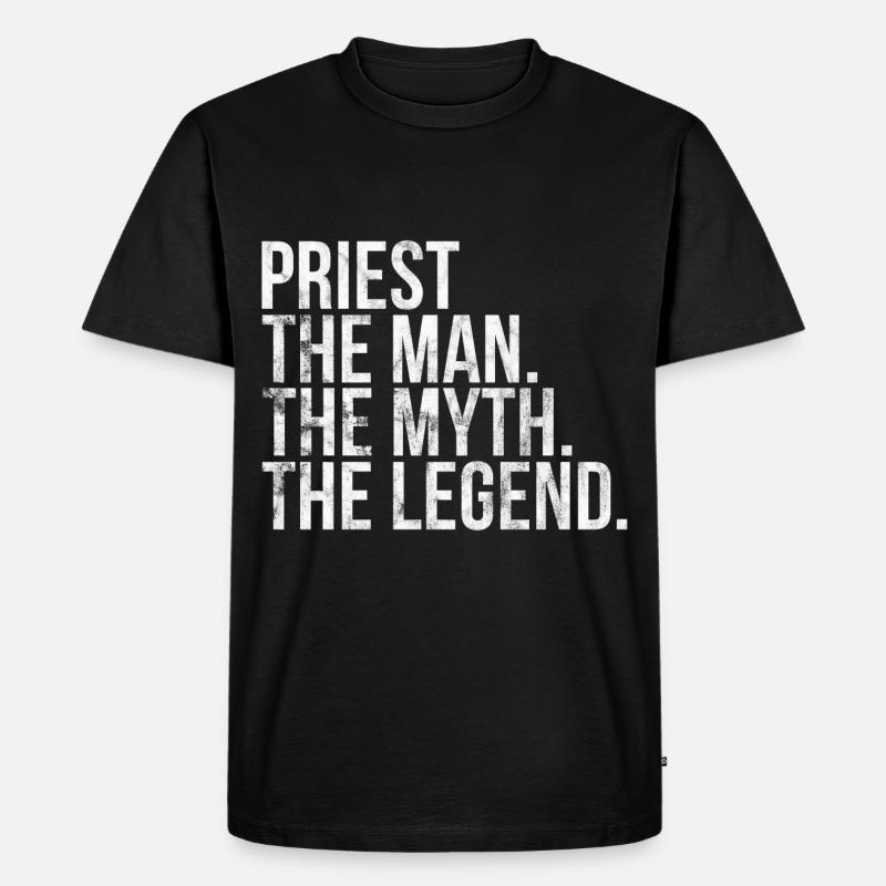Priester - Männer Premium Bio T-Shirt - Schwarz
