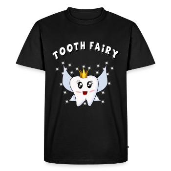 tee-shirt dentaire fée dentaire dentiste infirmière dentaire - T-shirt Premium bio Homme - noir - Devant - Nico (187cm)