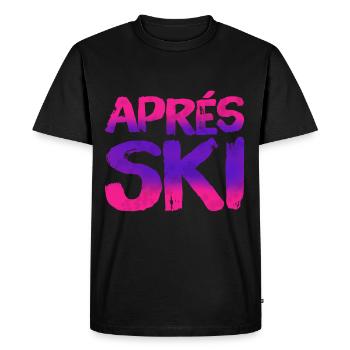 Après-ski - T-shirt Premium bio Homme - noir - Devant - Nico (187cm)