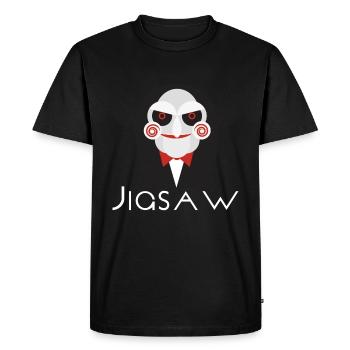 Jigsaw as Doll - Puzzle as a doll - Men's Premium Organic T-Shirt - black - Front - Nico (187cm)