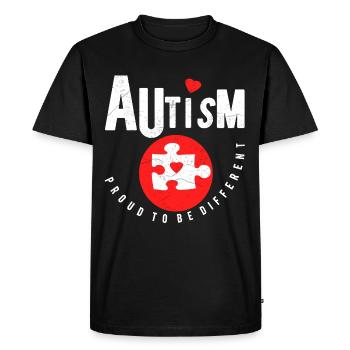 Autisme Autisme Cadeau Autiste - T-shirt Premium bio Homme - noir - Devant - Nico (187cm)